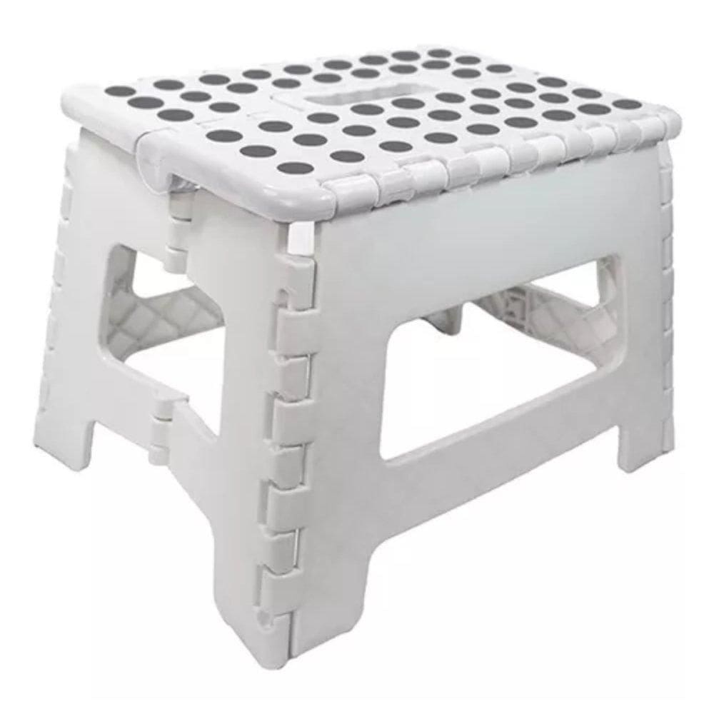 Banqueta Multiuso Retrátil Branca - 150Kg