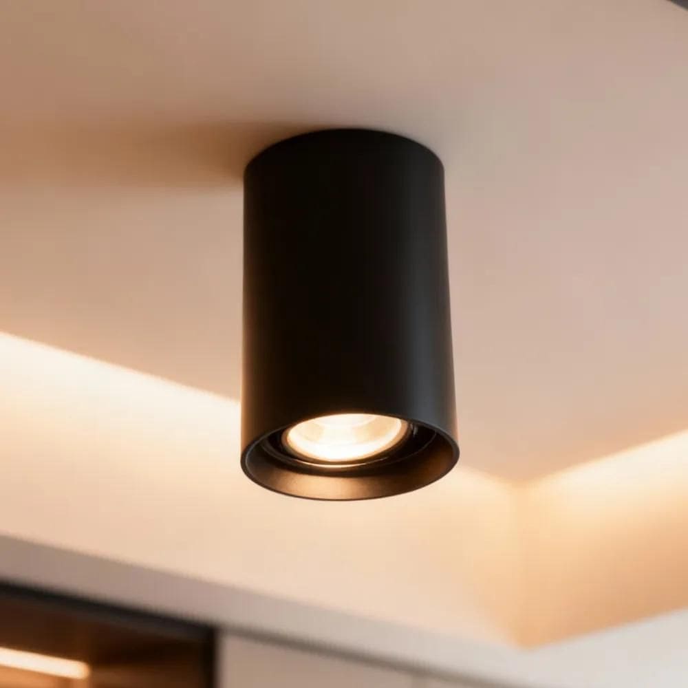 Spot De Sobrepor Redondo Direcionável Branco Branco Neutro