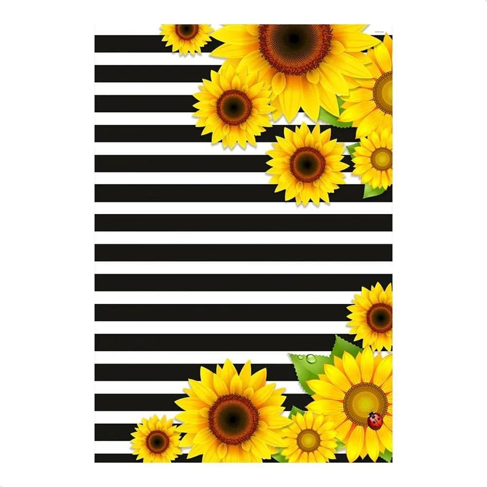 Painel De Festa Retangular Aniversário Sublimado 1 Girassol