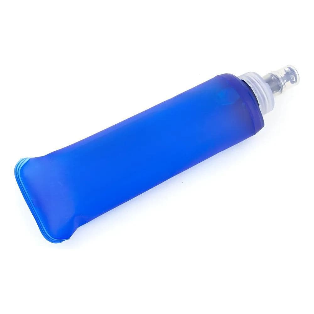Garrafa De Água Mole Dobrável Corrida Silicone Sque Azul