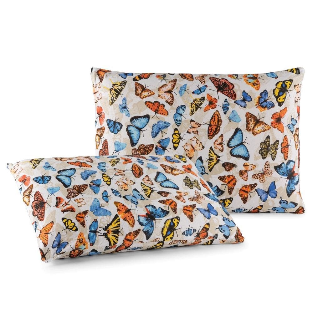 Par De Fronha Malha Algodão Antialérgica Estampada Com Zíper