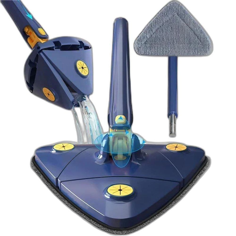 Mop Que Torce Esfregão De Limpeza Ajustável Giratório 360