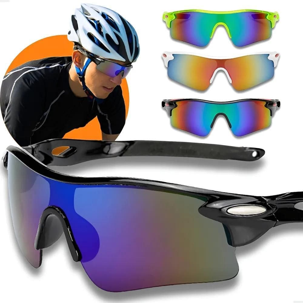 Óculos Esportivo Bike Ciclismo Mtb Speed Prot Preto E Azul