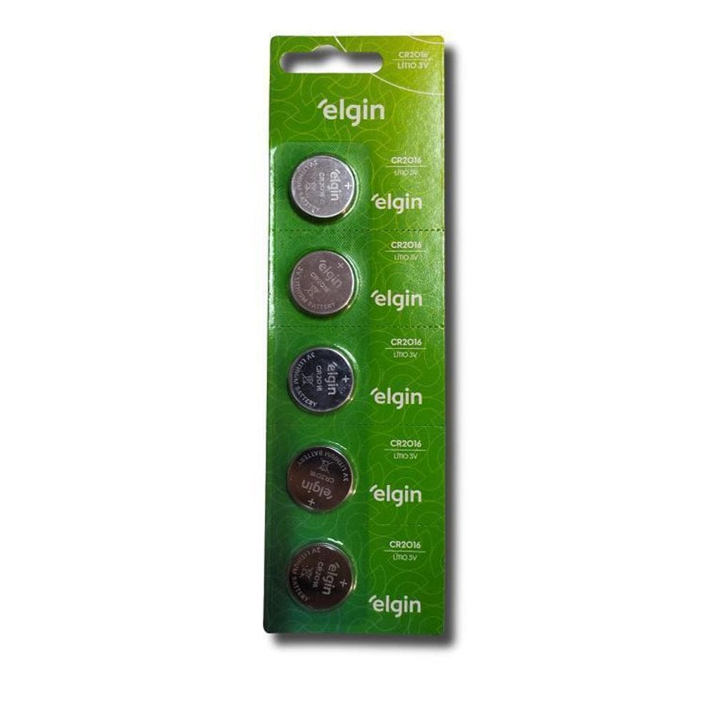 Cartela De Bateria Cr2032 3V Elgin Com 5 Uni Cad