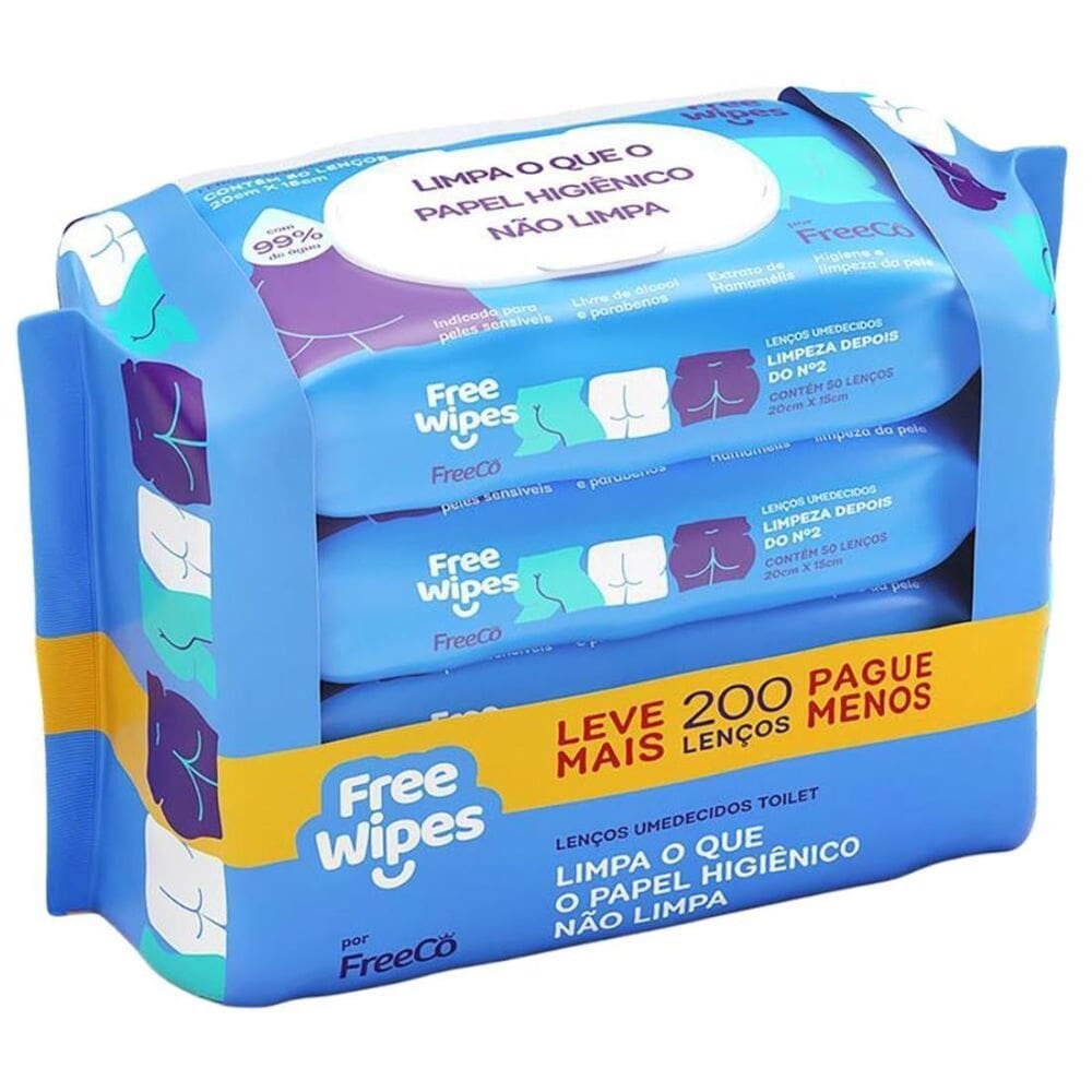 Pack Lenco Umedecido Toilet 4 Un Freewipes
