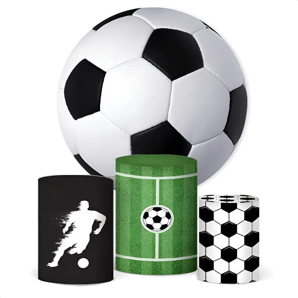 Painel De Festa E Capa Cilindro Decoração Sublimado C Futebo