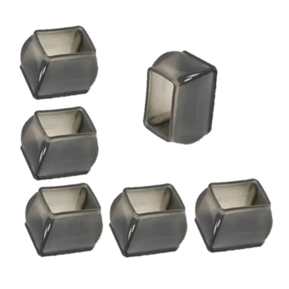 Kit 8 Pezinho Com Feltro Retangular Silicone Para Pé Cadeira