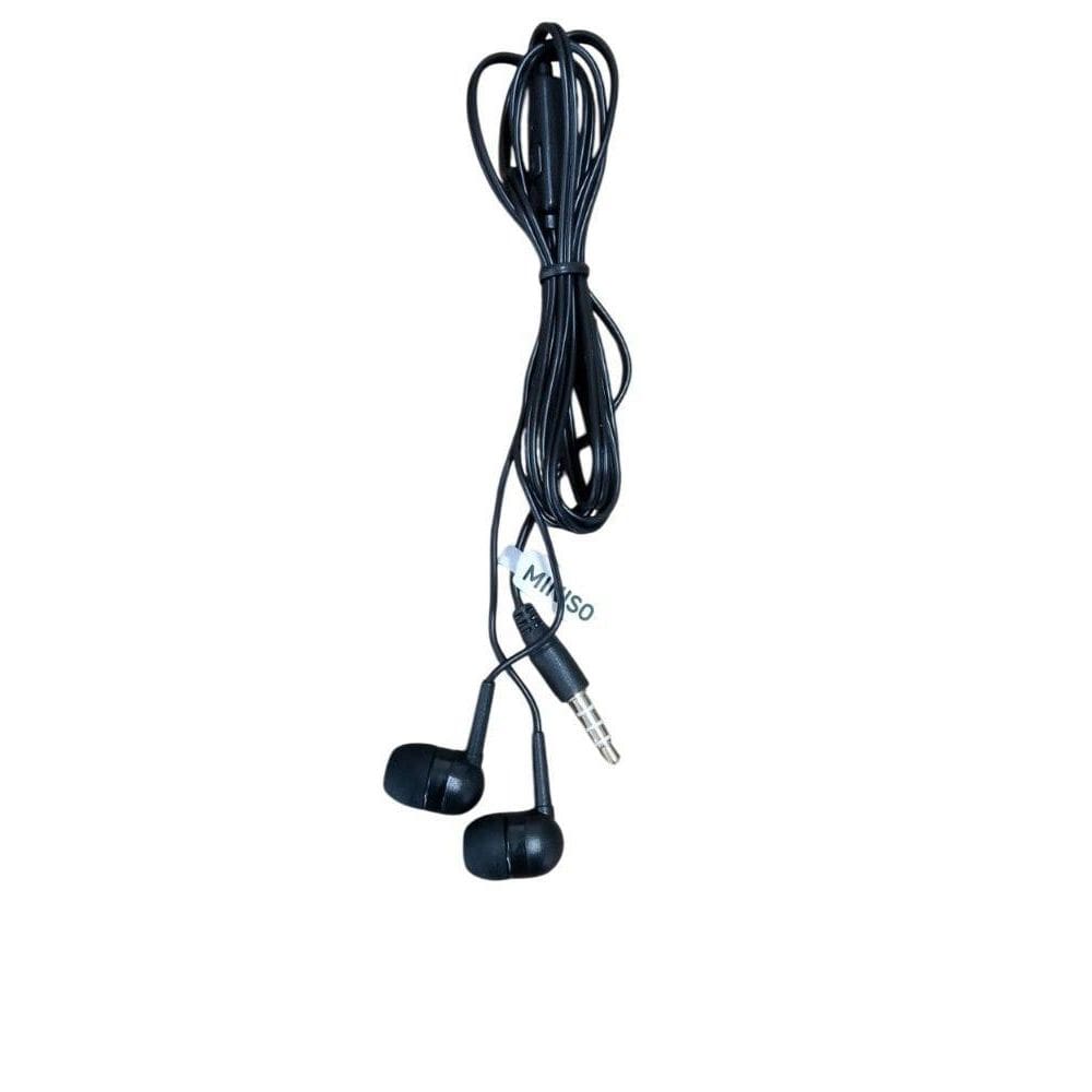 Fone De Ouvido Com Fio E Estojo Conector P2 - Preta