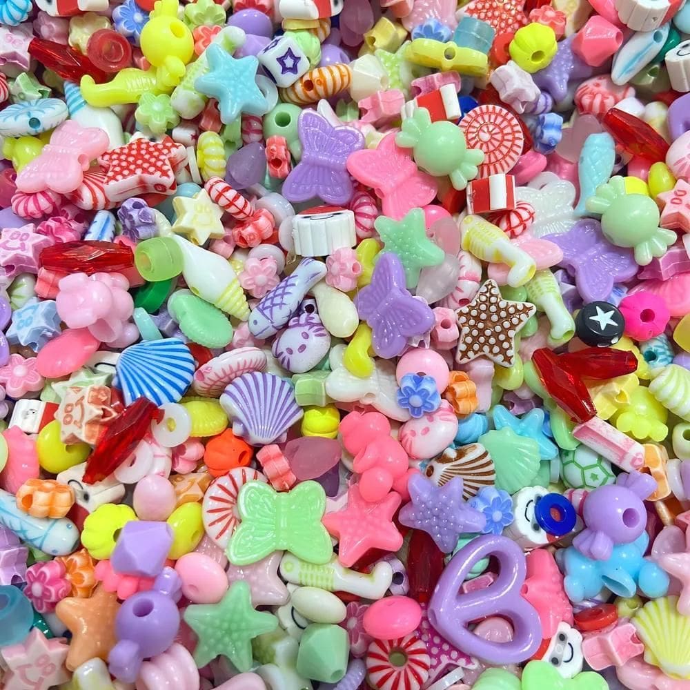 Mix Miçanga Infantil Pacote Com 500 Peças Variadas C