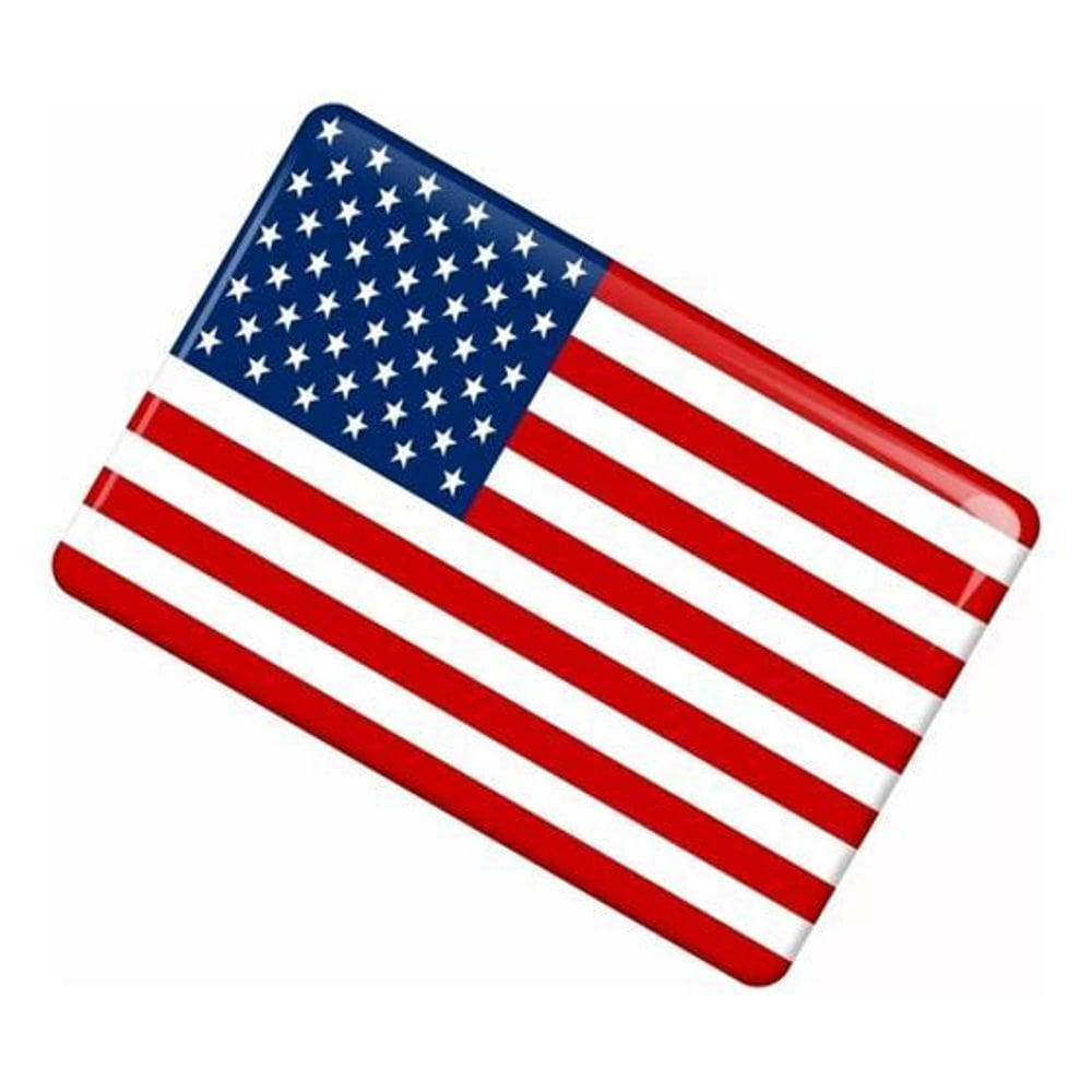Adesivo Bandeira Americana Carro Moto Capacete Resinado Bd12