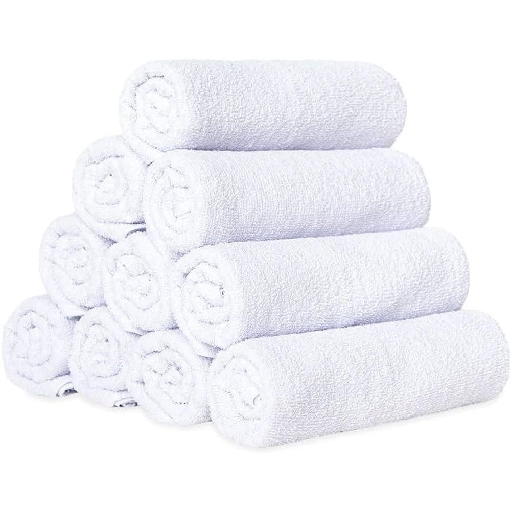 Kit 10 Panos De Prato Liso Atoalhado Branco Felpudo Cozinha