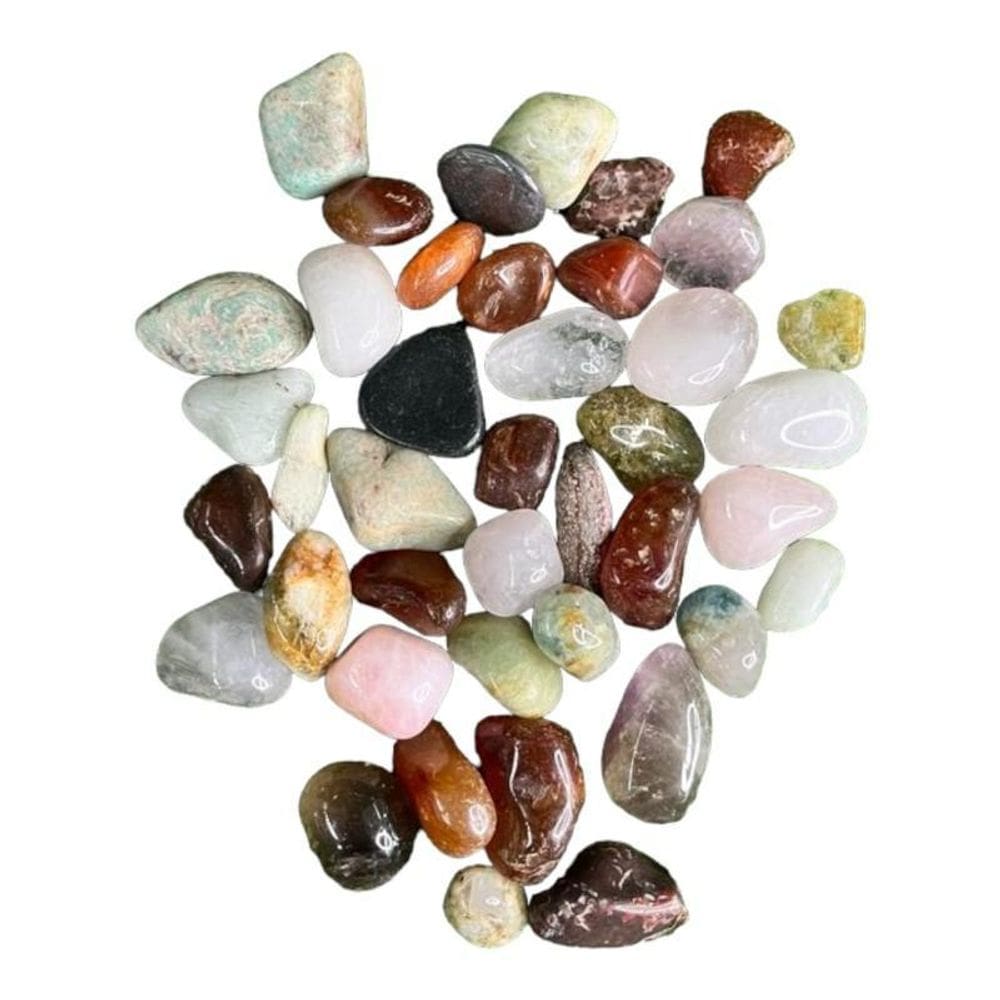 Pedra Rolada Natural Colorida Pacote 200G - Escolha Otamanho