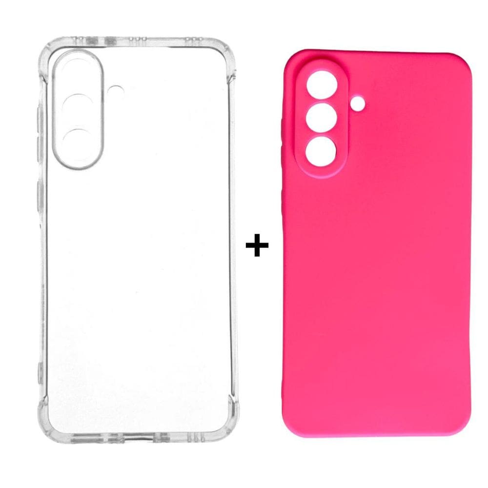 Kit Capa Case Colorida + Capinha Transparente Samsung A56