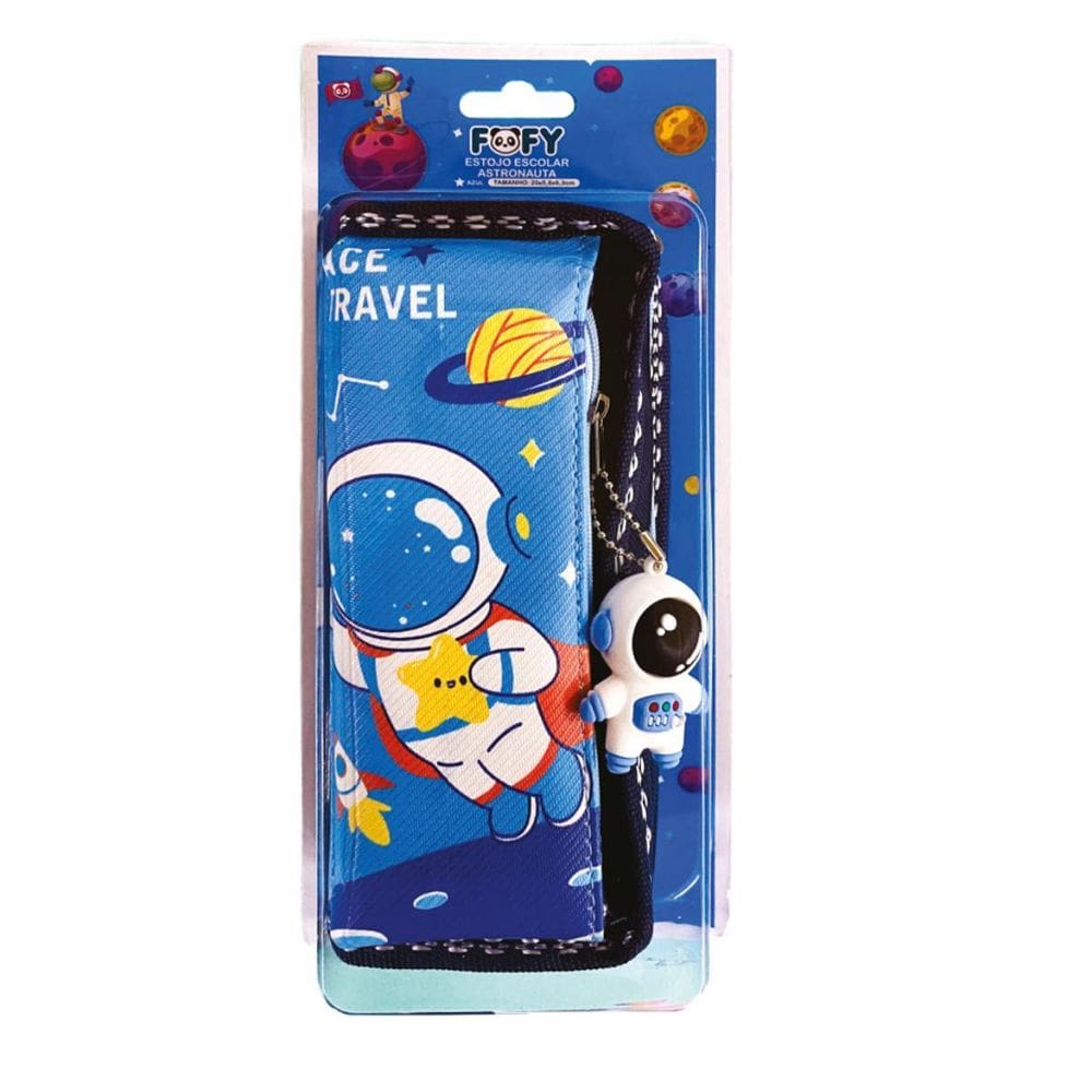 Estojo Escolar Aventureiro Astronauta Cor Azul Ff9021 - Fofy