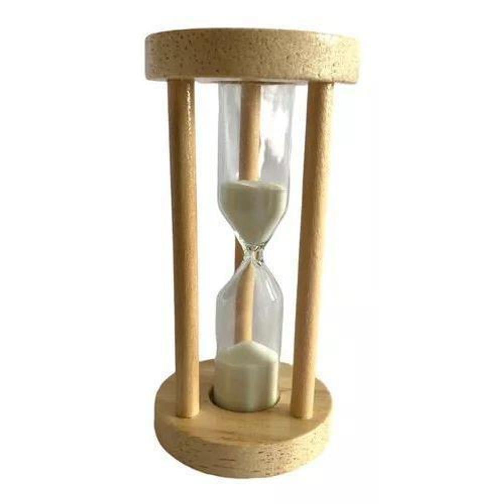 Ampulheta 2 Minutos De Madeira - Areia Cor