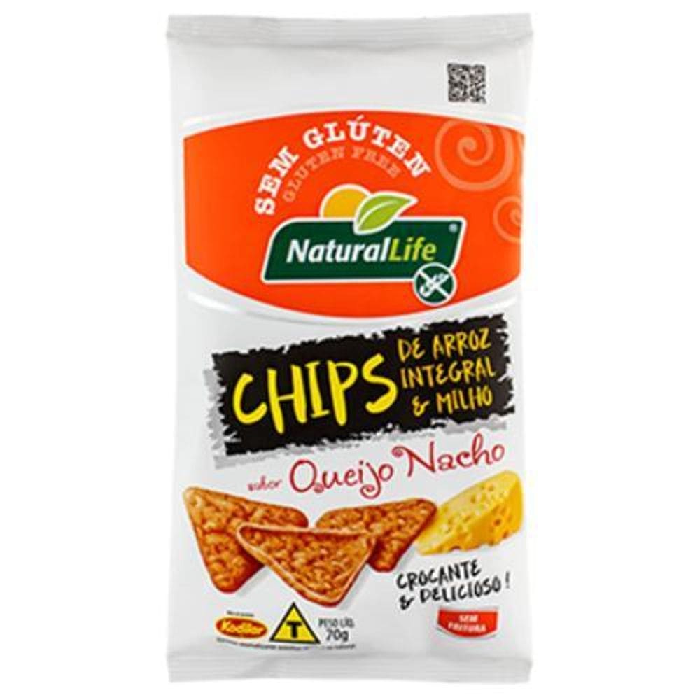 Chips Arroz Int. Milho Queijo Nacho S/ Gluten Kodilar 70G