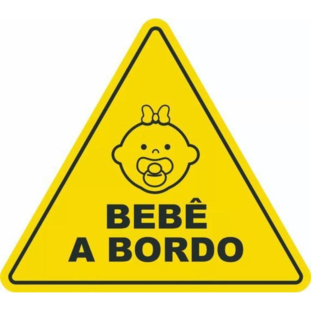 Adesivo De Carro Bebê A Bordo Menina Externo