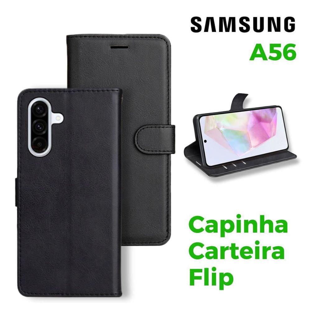 Capa Carteira Estojo Flip Cover Compativel Para Samsung A56
