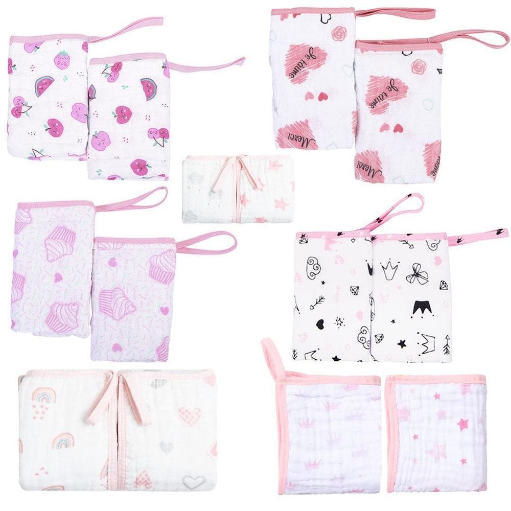 Kit 2 Panos De Boca Bebê Prendedor De Chupeta - Feminino