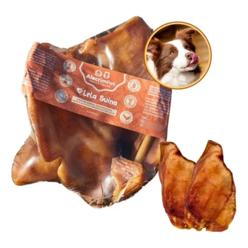 Alecrim Pet Mordedor Natural Cachorro Orelha Suina 2Un