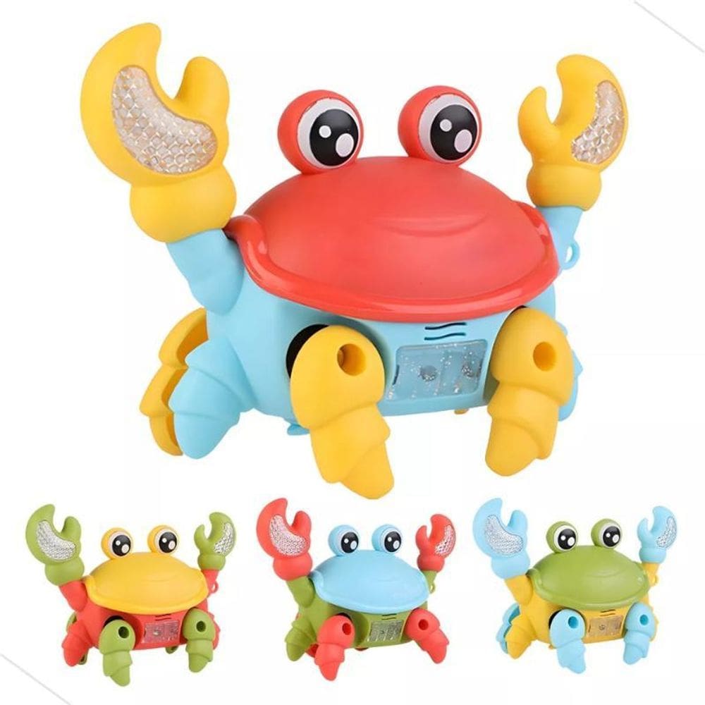 Brinquedo Caranguejo Fujão Musical Dançante Som Luz Led E