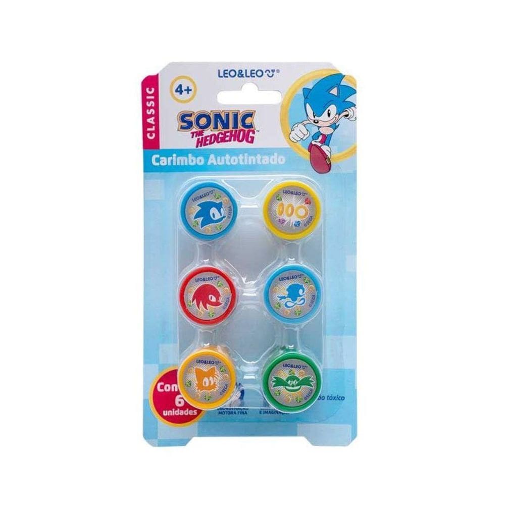 Carimbo Sonic Auto Tintado Com 6 Unidades - Leo Leo
