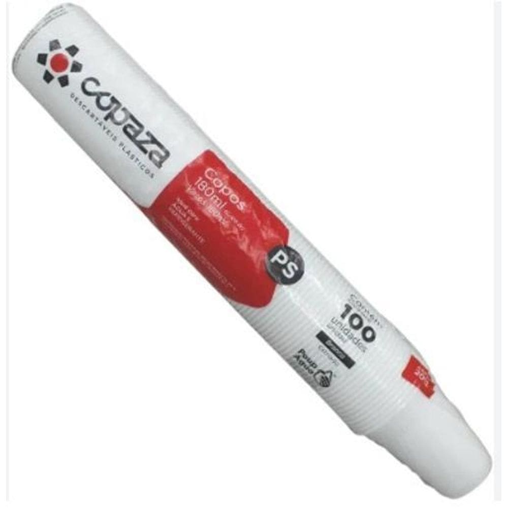 Copo Descartável 180Ml Água C/100Un - Copaza