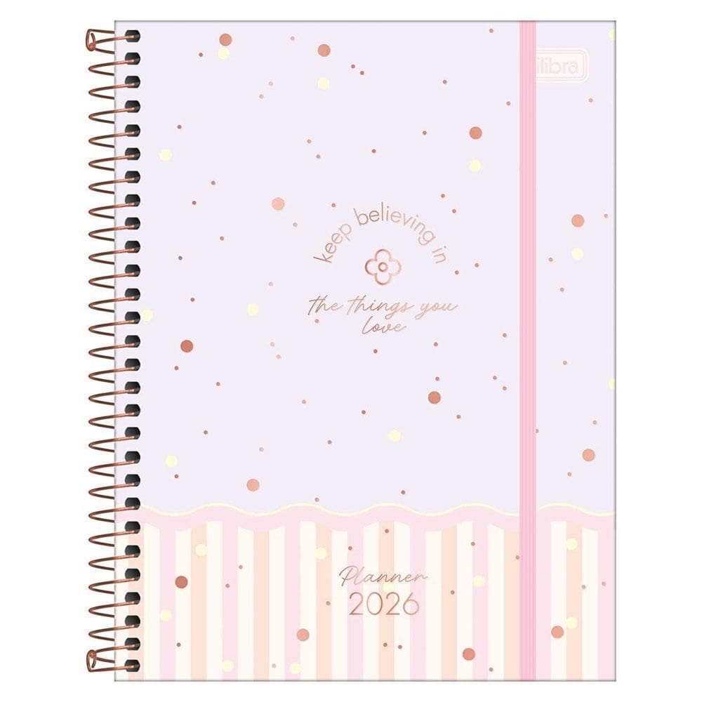 Planner Semanal 2026 Espiral M7 80Fls Soho Lilás Tilibra