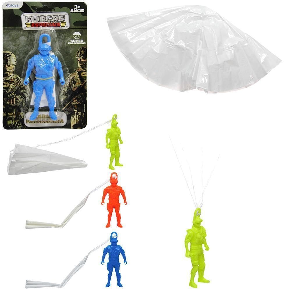 Boneco Soldado Paraquedista Forcas Especiais 10X4,5Cm