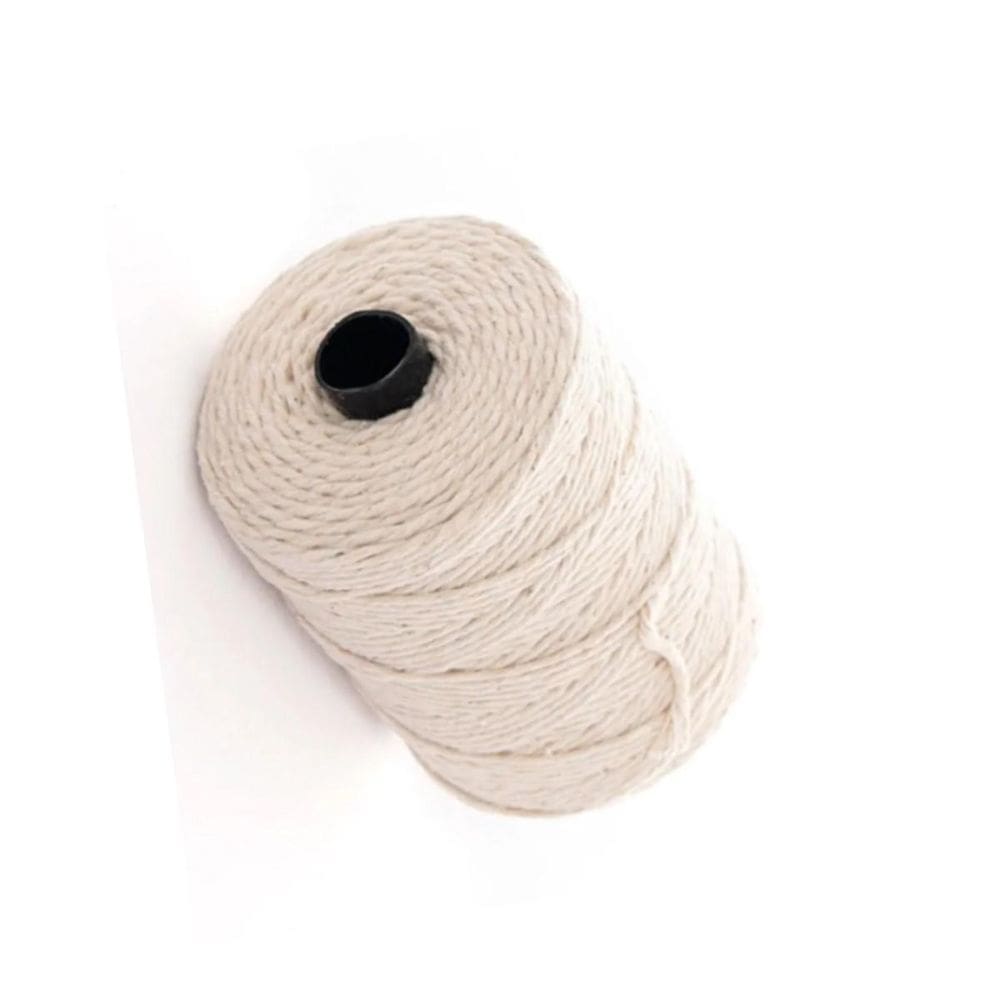 Barbante Algodão 8 Fios Rolo 2Mm Branco Cru 150 Metros