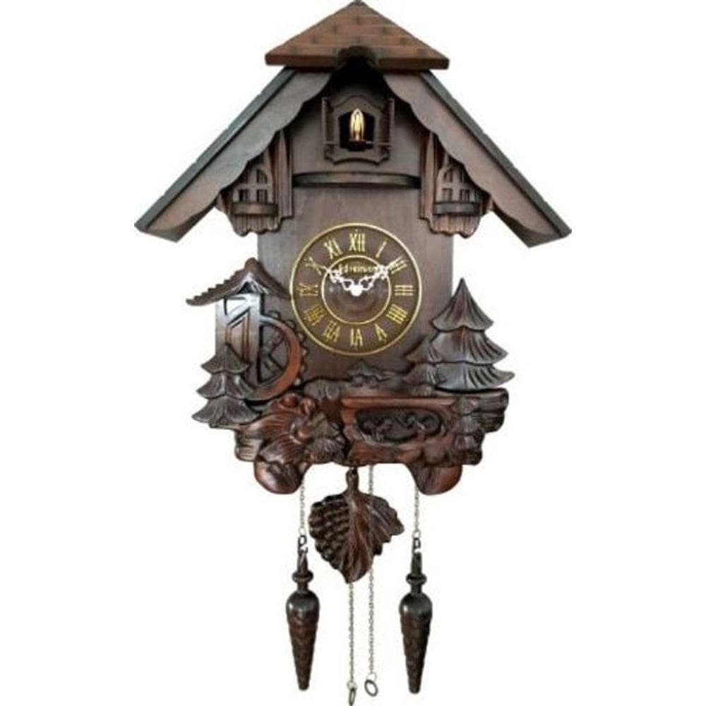 Relógio D Parede Cuco Passarinho Canta Grande Madeira 530003