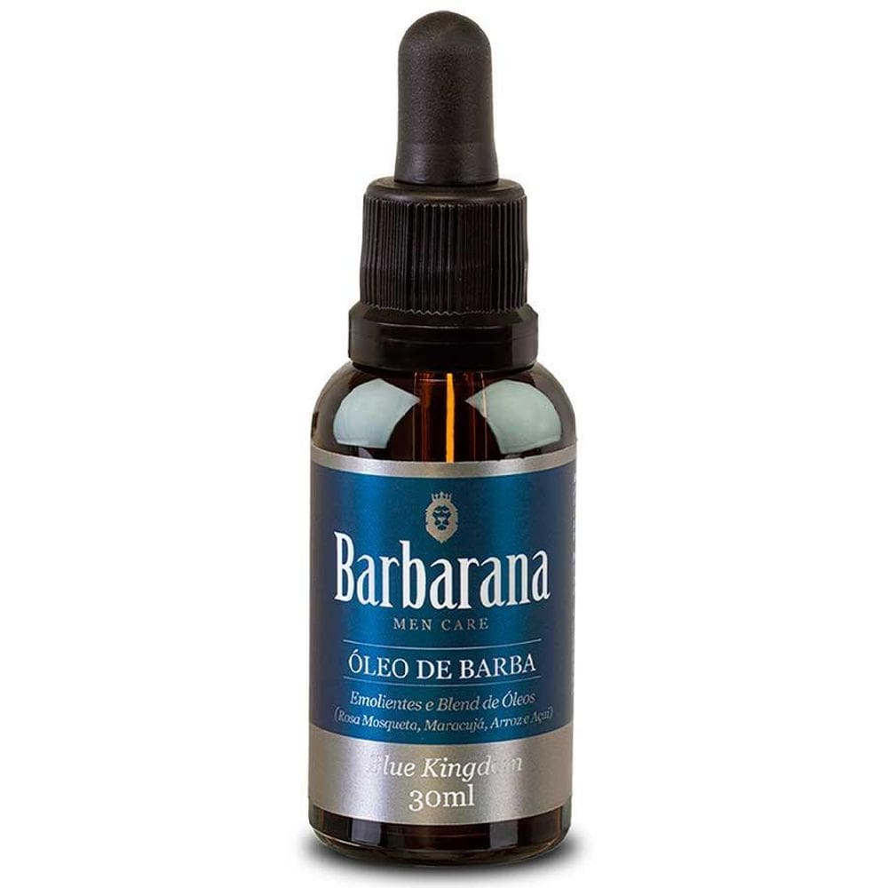 Óleo De Barba Blue Kingdom Amadeirado Suave 30Ml Barbarana