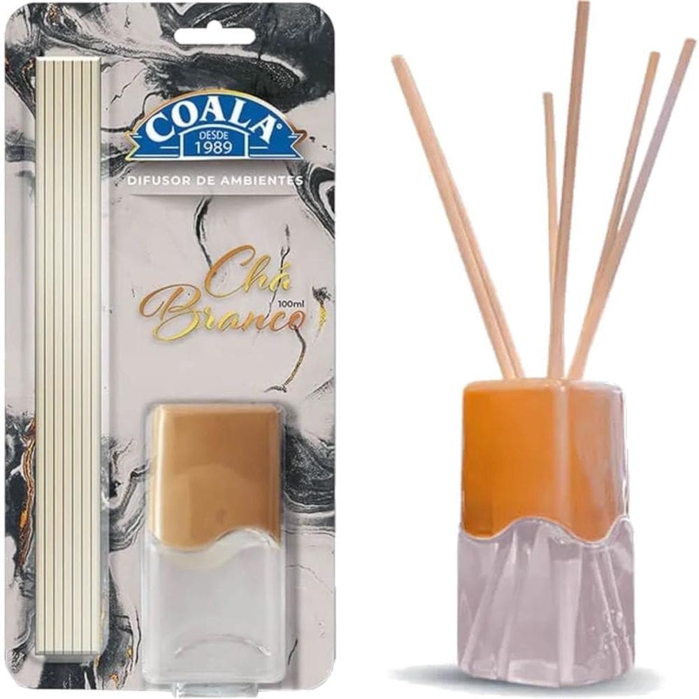 Difusor De Aromas Com Varetas 100Ml Coala Chá Branco