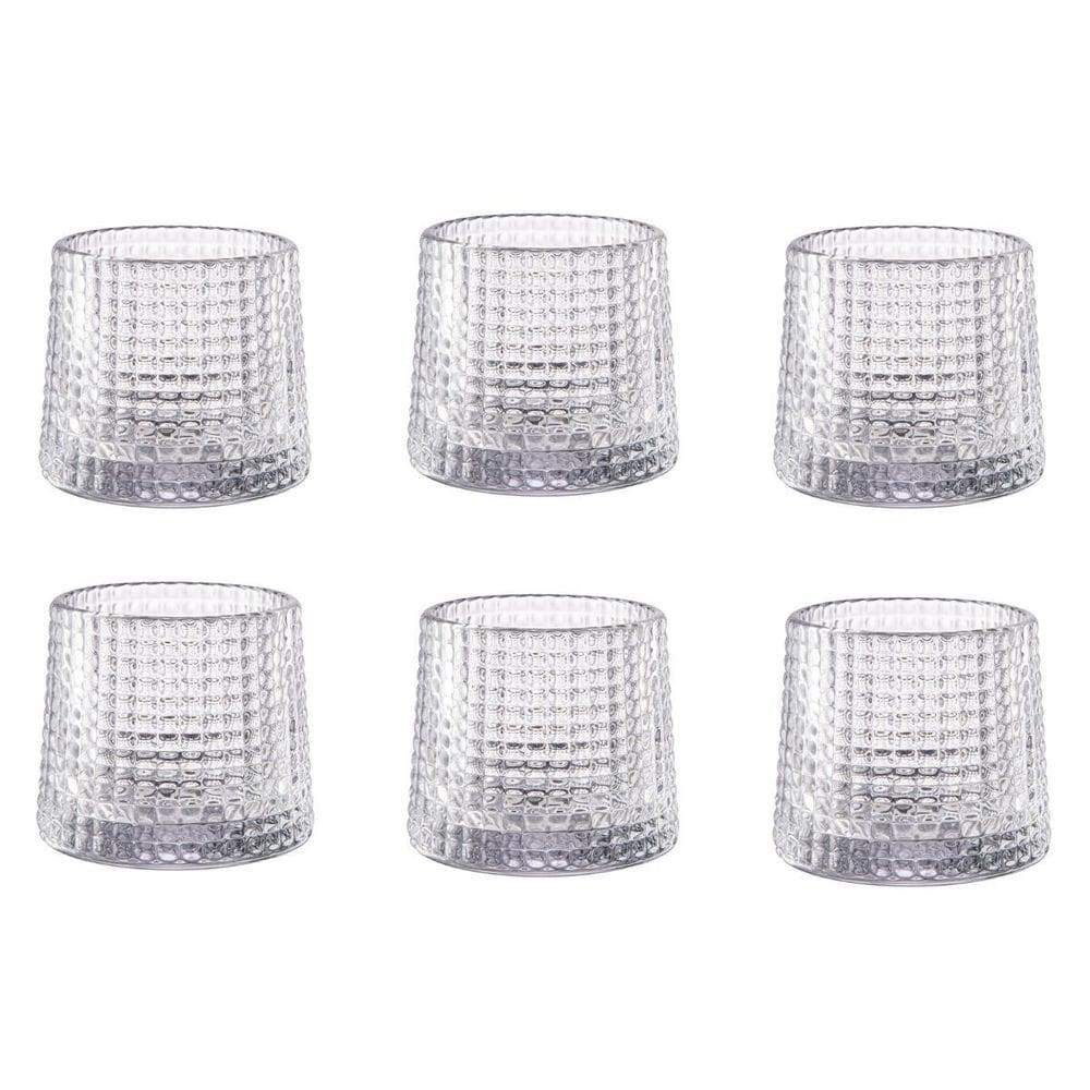 Kit 6Pc Copo Baixo Para Whisky Giratório Hive 180Ml 30055