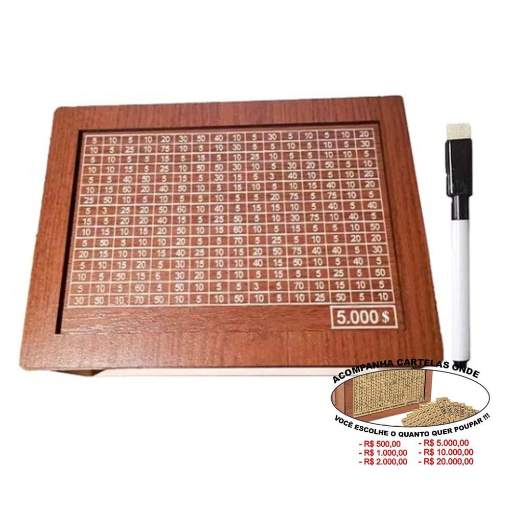 Cofre Guardar Dinheiro Woodbox Japones Kakebo Desafio Rustic