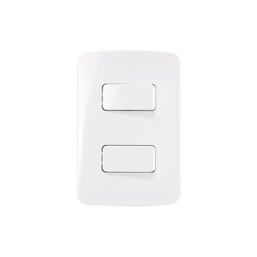 Interruptor Simples Duplo e Interruptor P. MarGirius B3 10A com Placa 4x2 Branco