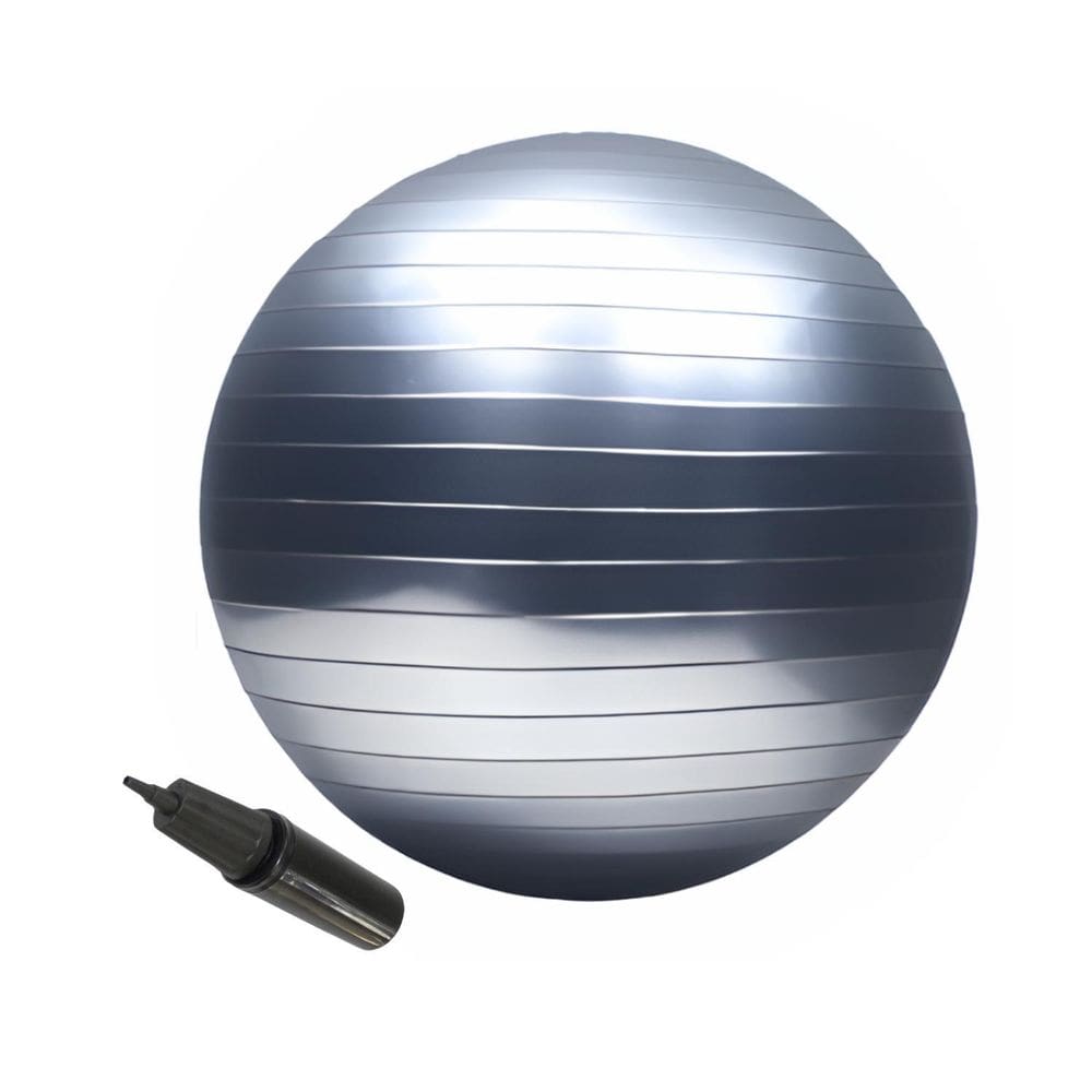 Bola Suiça 75 Cm Pilates + Bomba De Mão Enchimento Rápido