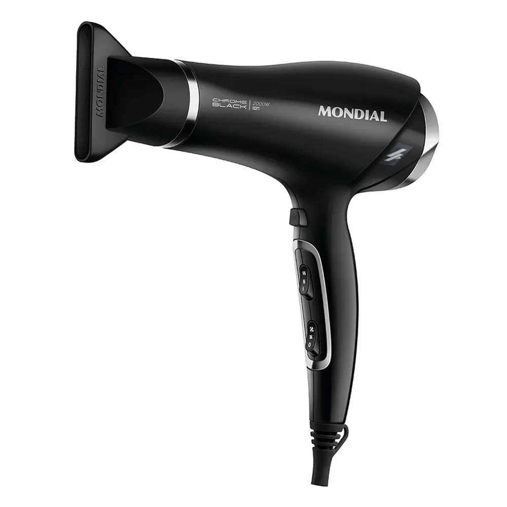 Secador de Cabelos Mondial Chrome Black 2000W SCN-04
