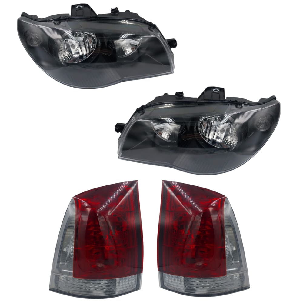 Kit Farol Palio G3 Mascara E Aro Preto + Lant. Fume 04 A 15