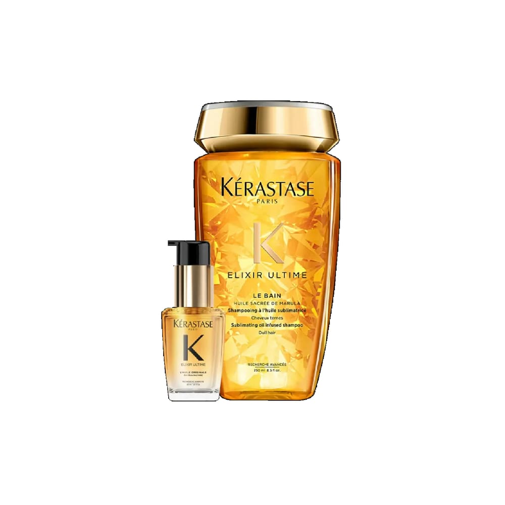Kit Kerastase Shampoo + Óleo Refilável 30ml Elixir Ultimate