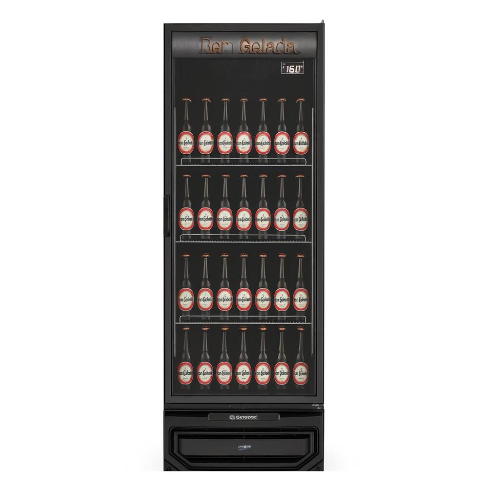 Geladeira/refrigerador 578 Litros 1 Porta Preto Porta de Vidro - Gelopar - 220v - Gcb-57v Lb Pr