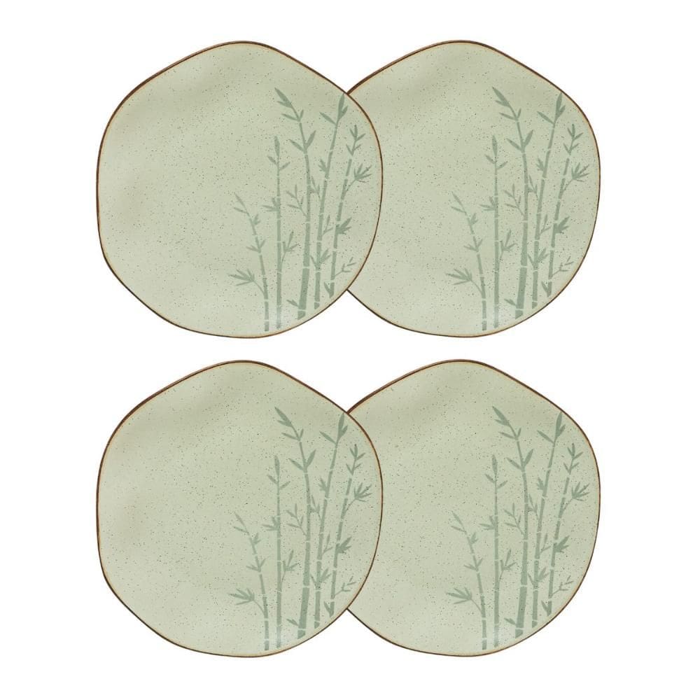Conjunto 4 Pratos Rasos 27,5 cm Ryo Bambu Porcelana Oxford