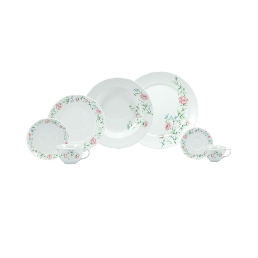 Jogo de Jantar 60 Peças Chá Café Tereza Porcelana Schmidt