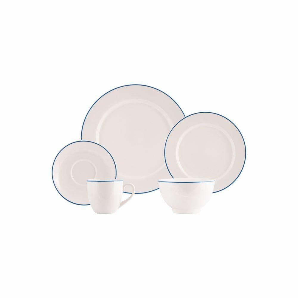 Jogo de Jantar 20 Peças Filete Porcelana Real By Schmidt