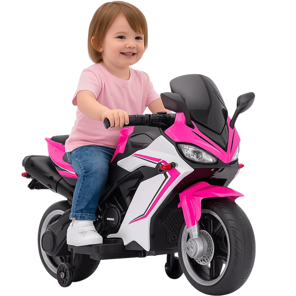 Moto Elétrica Bang Toys Infantil Aura G2  com Rodinhas Rosa 12V