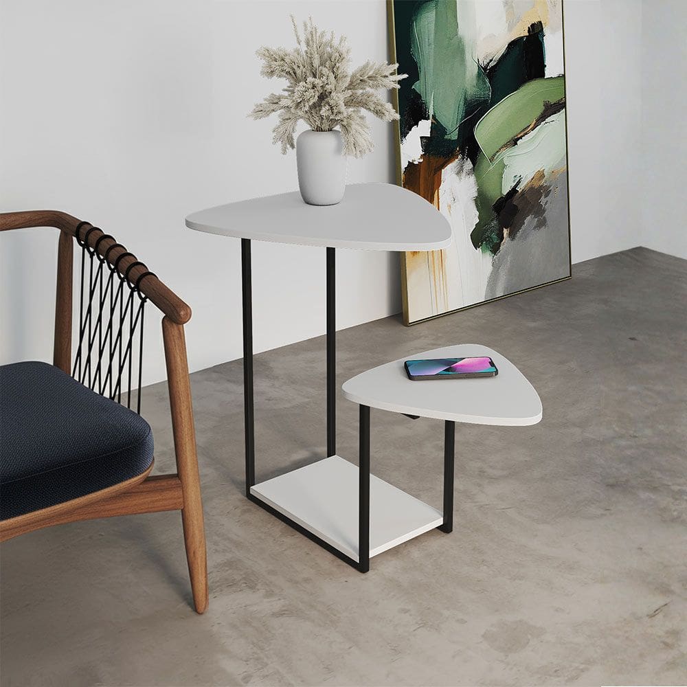 Mesal Lateral Cibele Tampo Esfiha Ferro Branco Tampo Preto