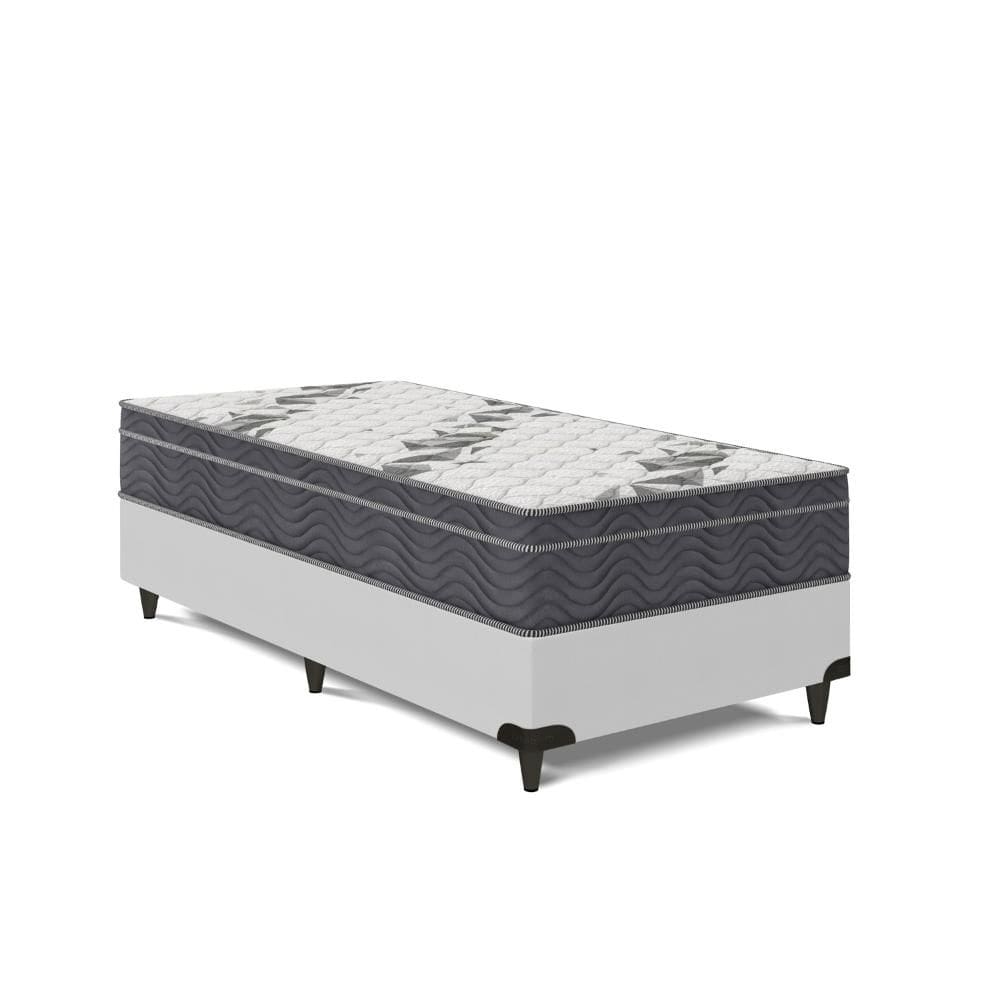 Cama Box e Colchão Airtech 100 Ortop - Solteiro (88x188)