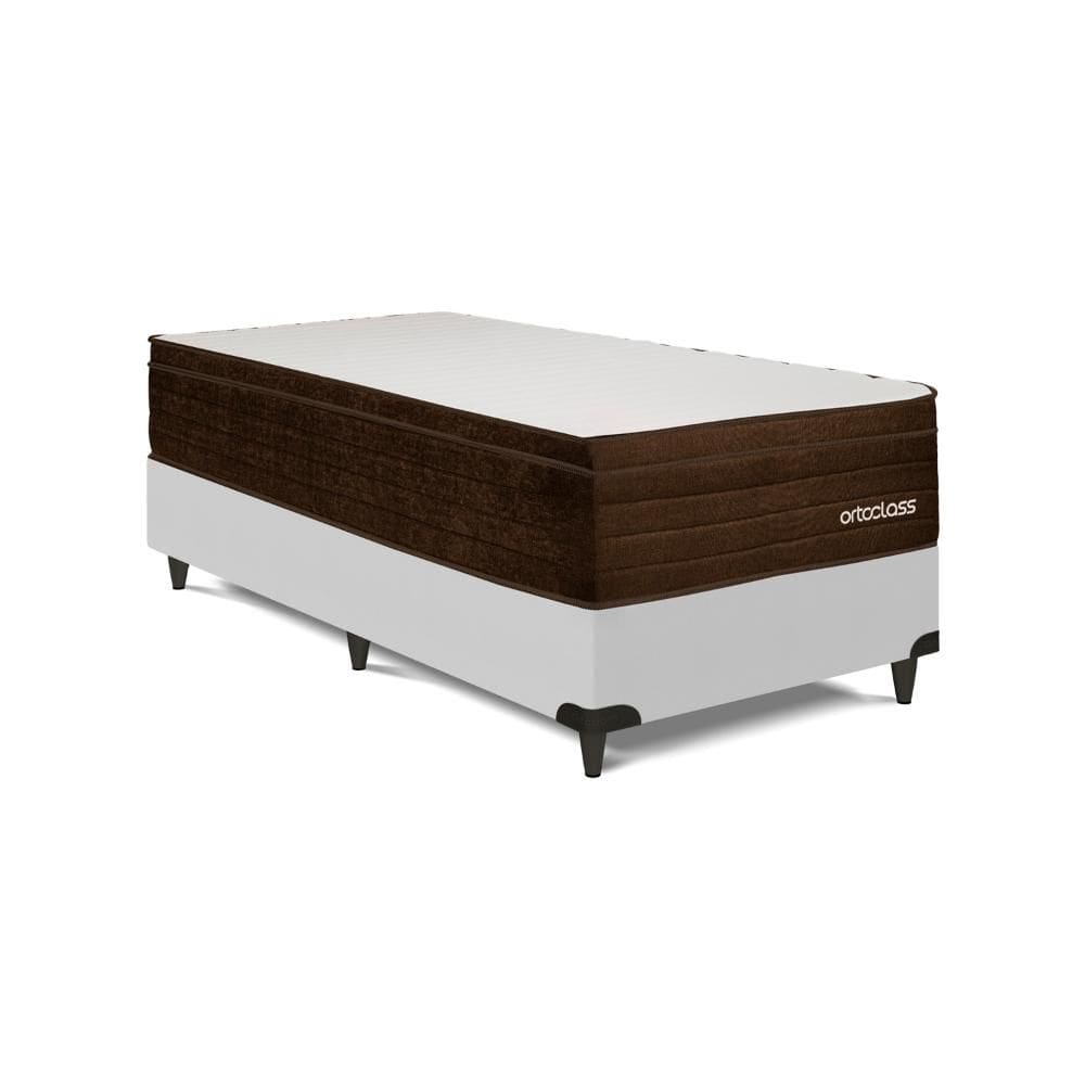 Cama Box e Colchão Poli Ortop D28- Solt.(88x188)- Ortoclass