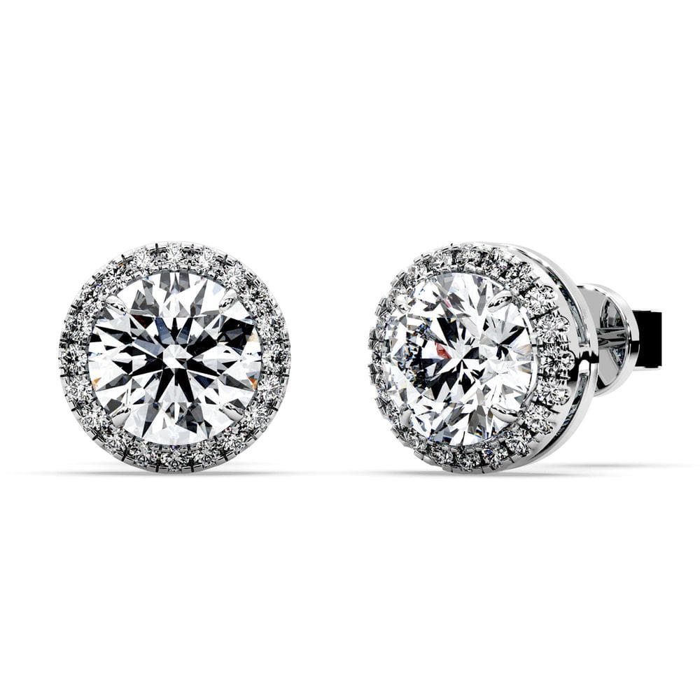 Brincos SIGALIT Moissanite Halo S925 em prata esterlina
