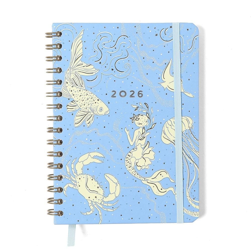 Agenda planner anotações semanal 14x21 Áqua Azul 2026 Cicero